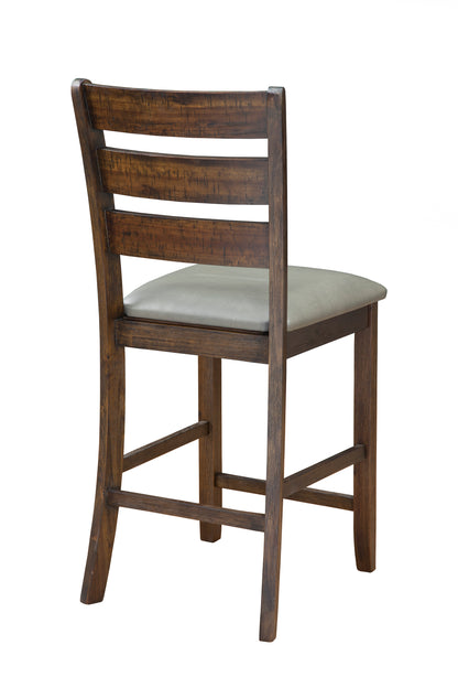 Emery Set of 2 Pub Height Chairs, Walnut