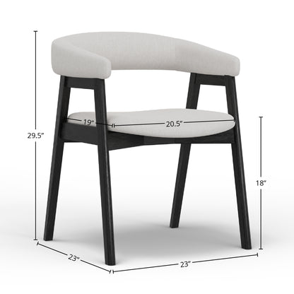 Cove Curved Back Chairs, Vintage Black (Set of 2)