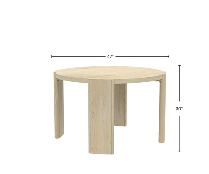 Sloane Round Dining Table, Driftwood