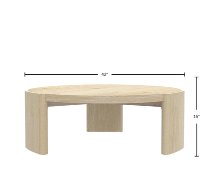Sloane 42" Round Coffee Table, Driftwood