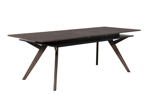 Lennox Rectangular Extension Dining Table, Dark Tobacco