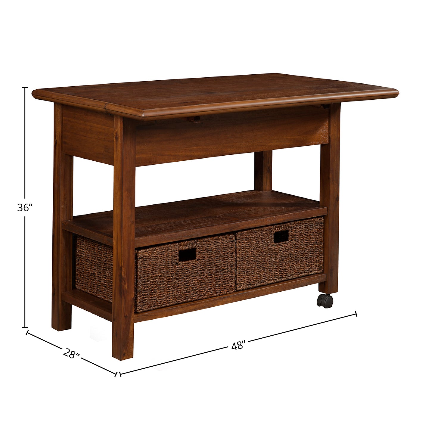Caldwell Kitchen Cart, Antique Cappuccino
