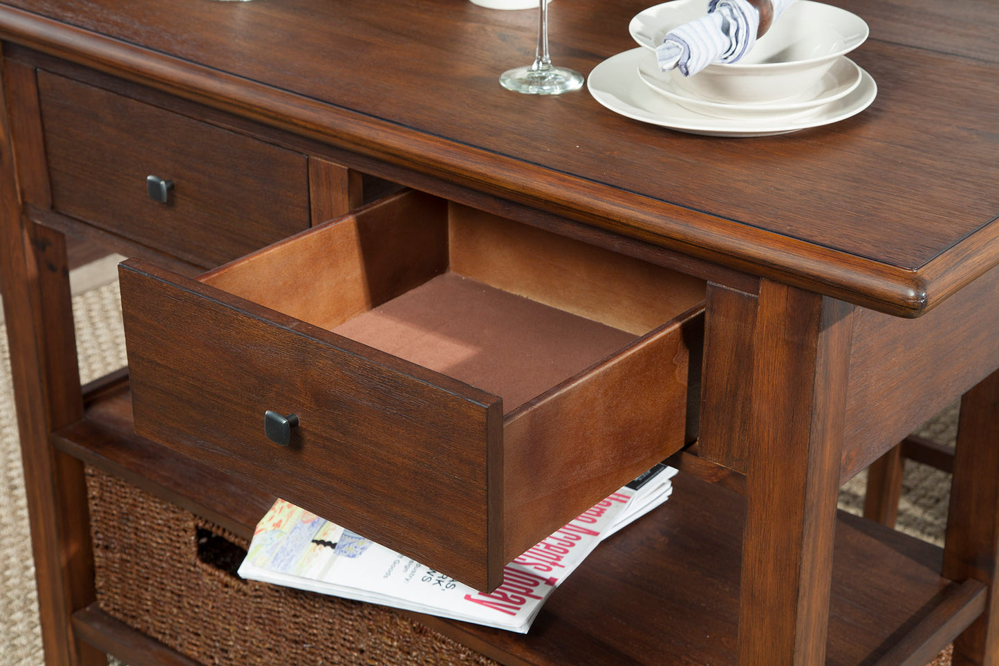 Caldwell Kitchen Cart, Antique Cappuccino