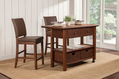 Caldwell Kitchen Cart, Antique Cappuccino
