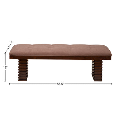 Trulinea Upholstered Dining Bench, Dark Espresso