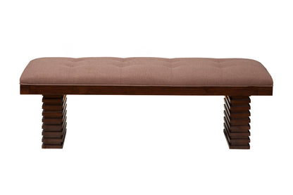 Trulinea Upholstered Dining Bench, Dark Espresso