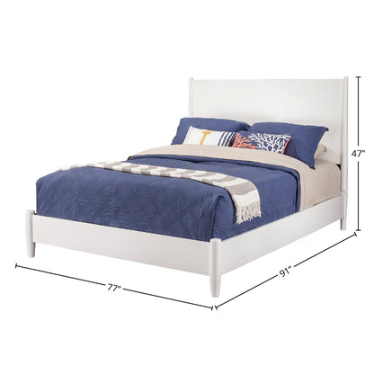 Flynn California King Platform Bed, White