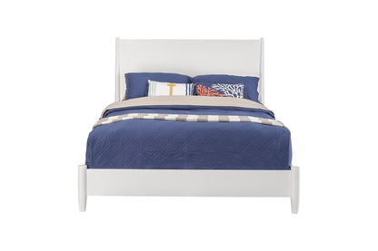 Flynn California King Platform Bed, White