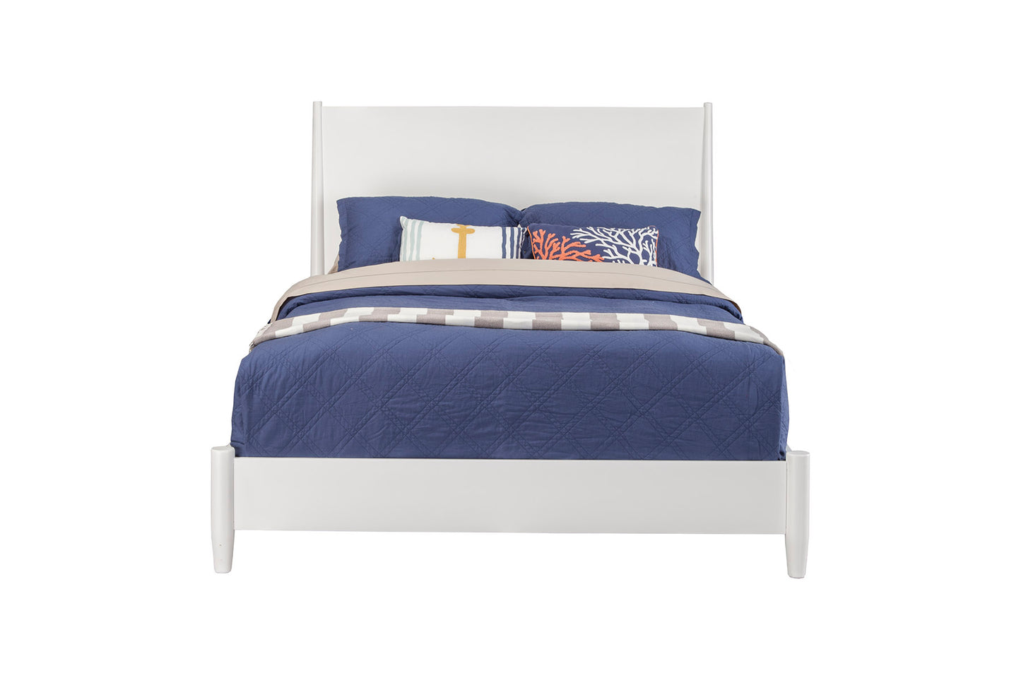 Flynn Standard King Platform Bed, White