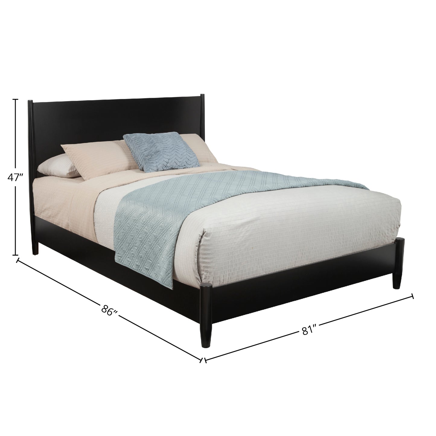 Flynn Standard King Platform Bed, Black