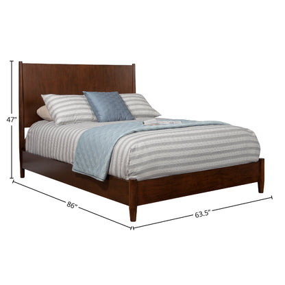 Flynn Queen Platform Bed, Walnut