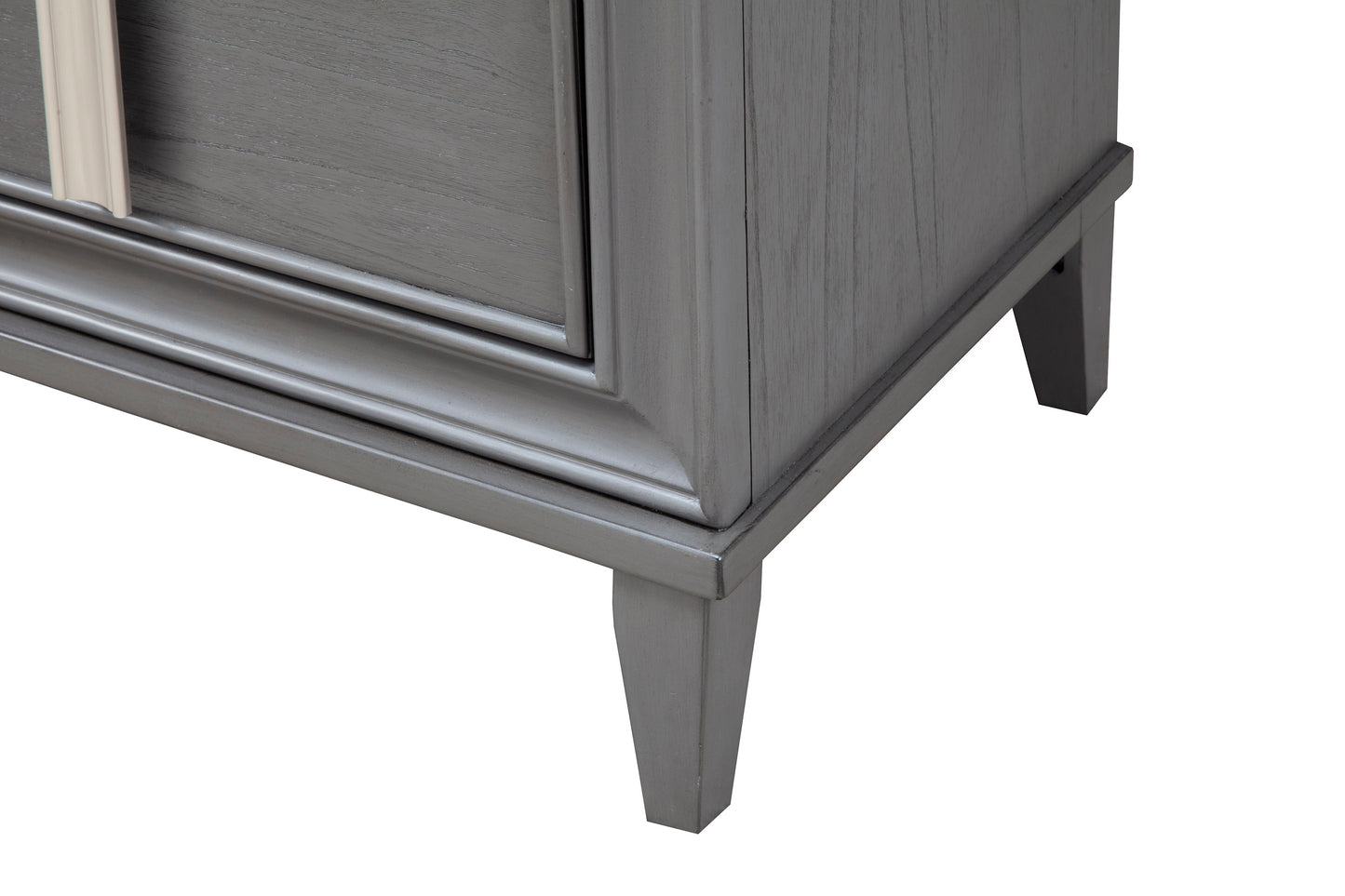 Lorraine 2 Drawer Nightstand, Dark Grey
