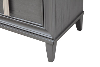 Lorraine 2 Drawer Nightstand, Dark Grey