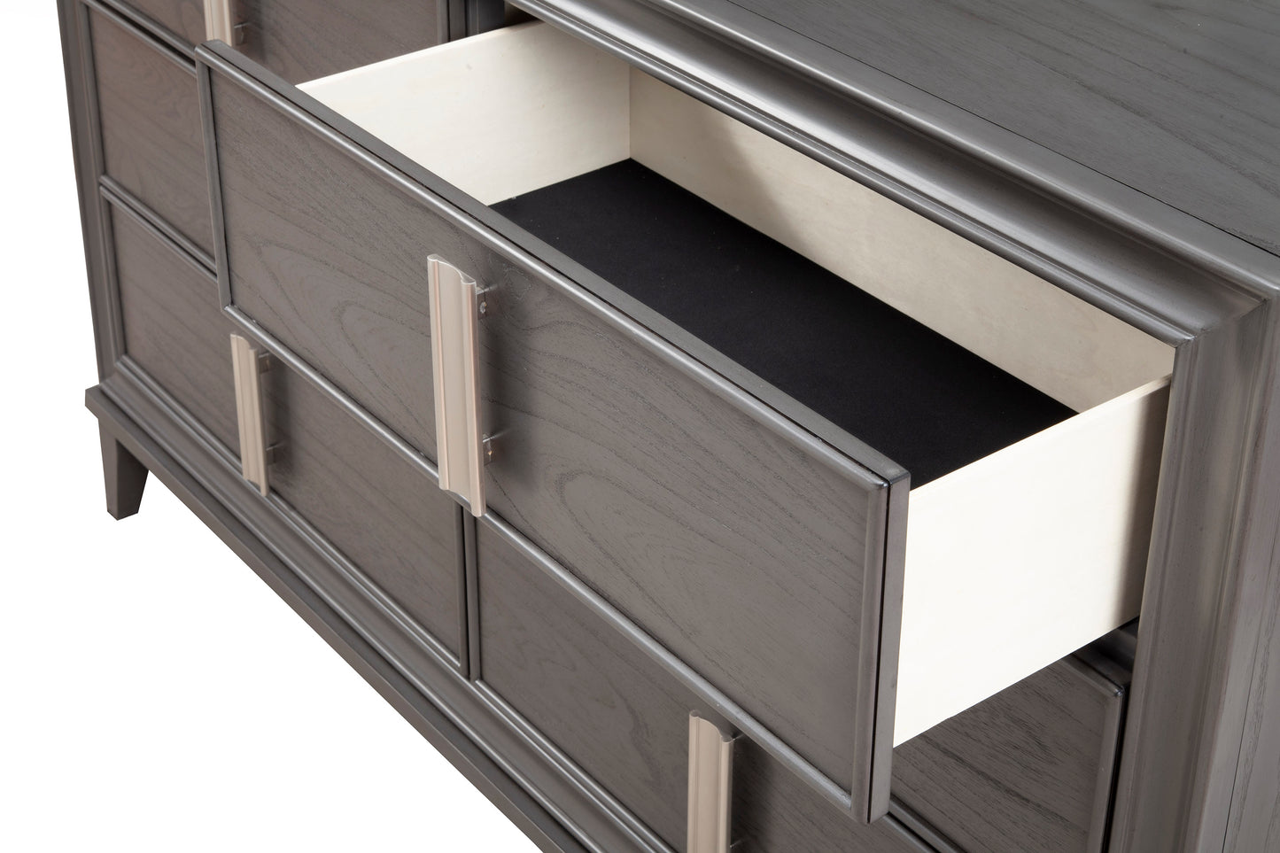 Lorraine 6 Drawer Dresser, Dark Grey