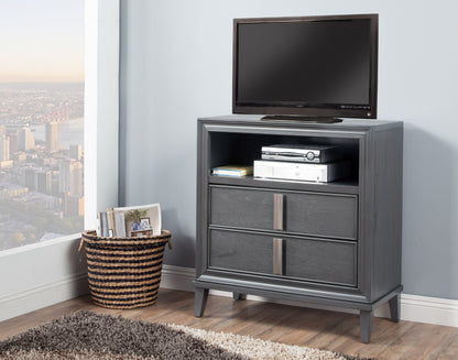 Lorraine TV Media Chest, Dark Grey
