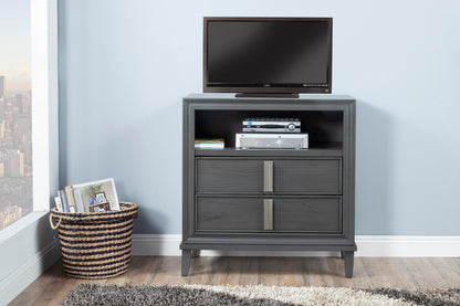 Lorraine TV Media Chest, Dark Grey