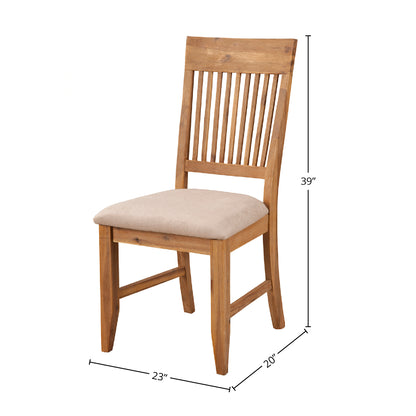 Aspen Set of 2 Side Chair, Antique Natural