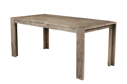 Seashore Fixed Top Dining Table, Antique Natural