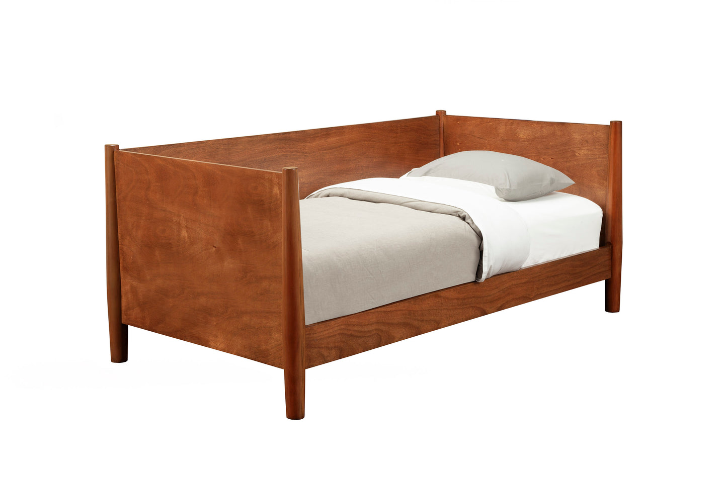 Flynn Mid Century Modern Twin Size Day Bed, Chestnut