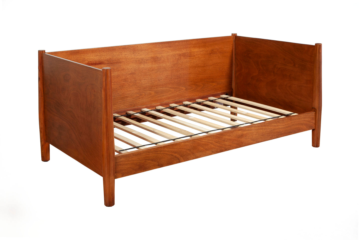 Flynn Mid Century Modern Twin Size Day Bed, Chestnut