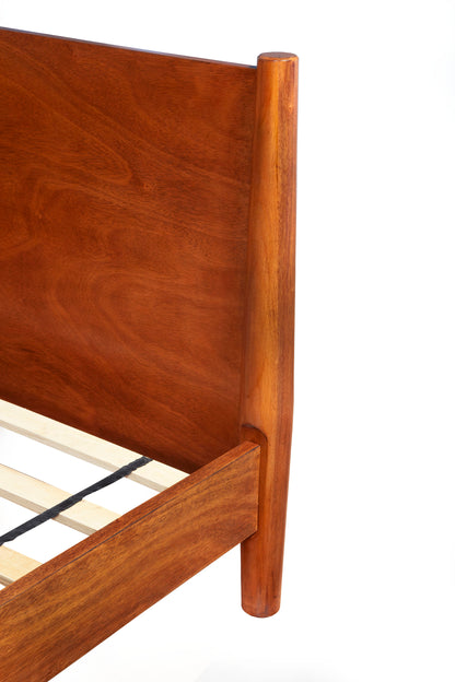 Flynn Mid Century Modern Twin Size Day Bed, Chestnut