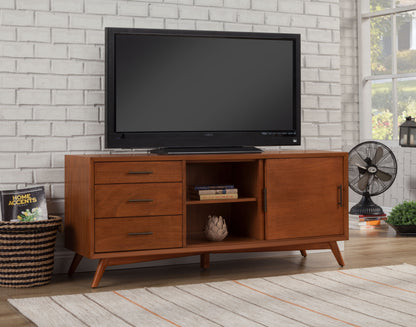 Flynn Large TV Console, Chestnut