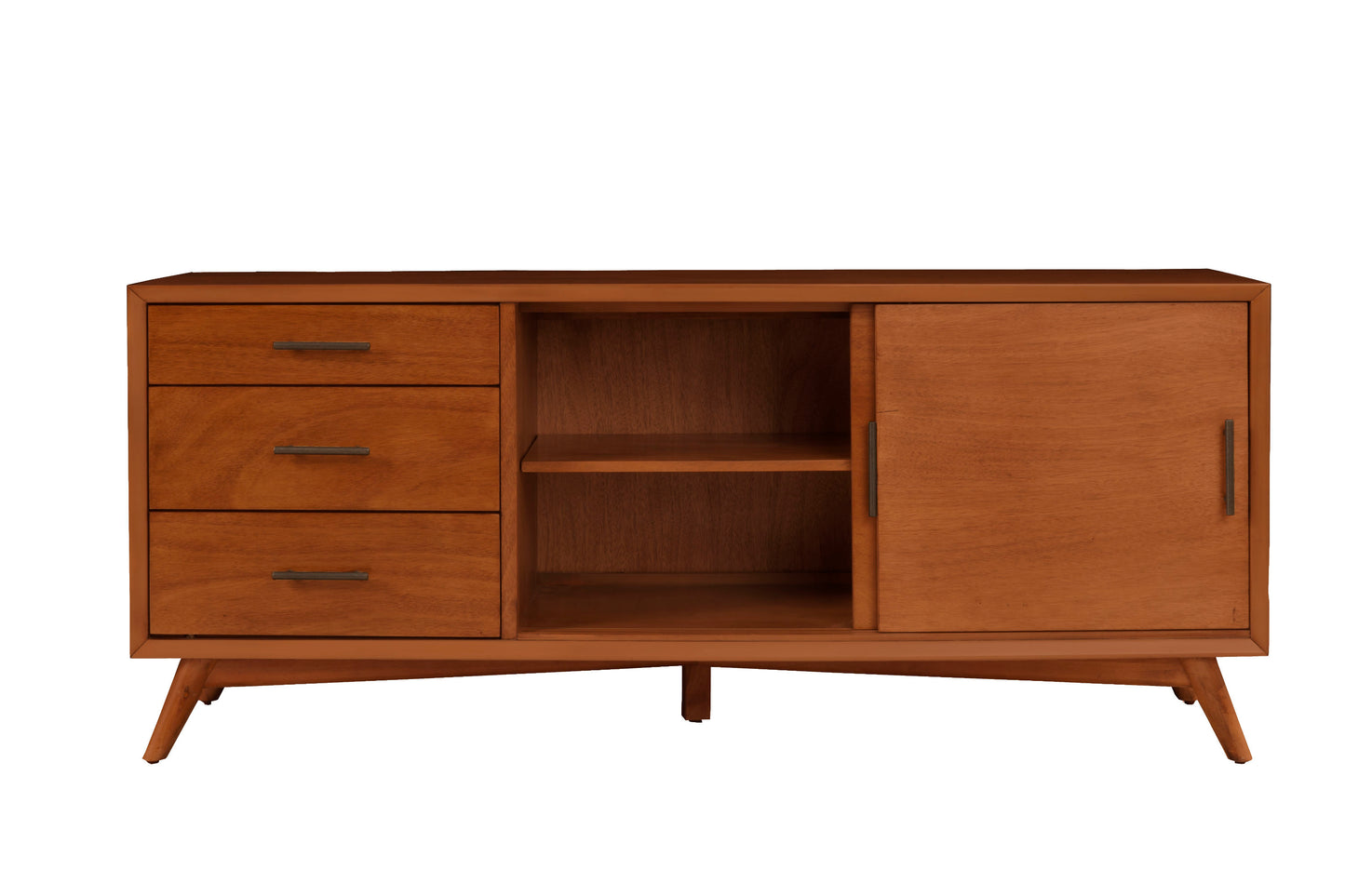 Flynn Large TV Console, Chestnut