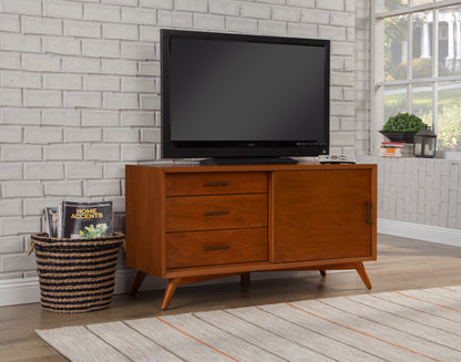 Flynn Small TV Console, Chestnut