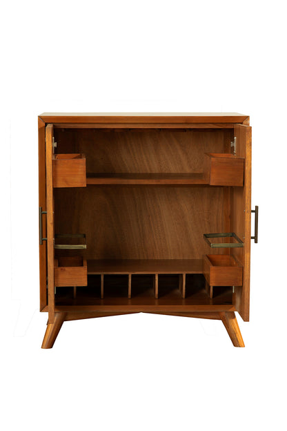 Flynn Small Bar Cabinet, Chestnut