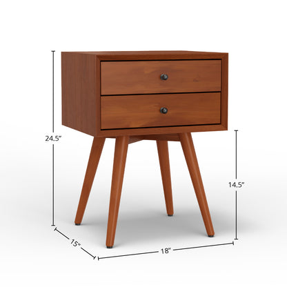 Flynn Small Nightstand, Chestnut