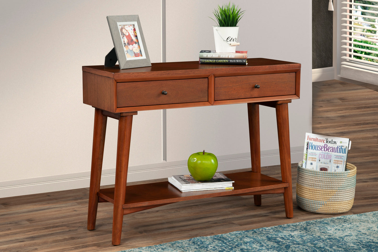 Flynn Console Table, Chestnut