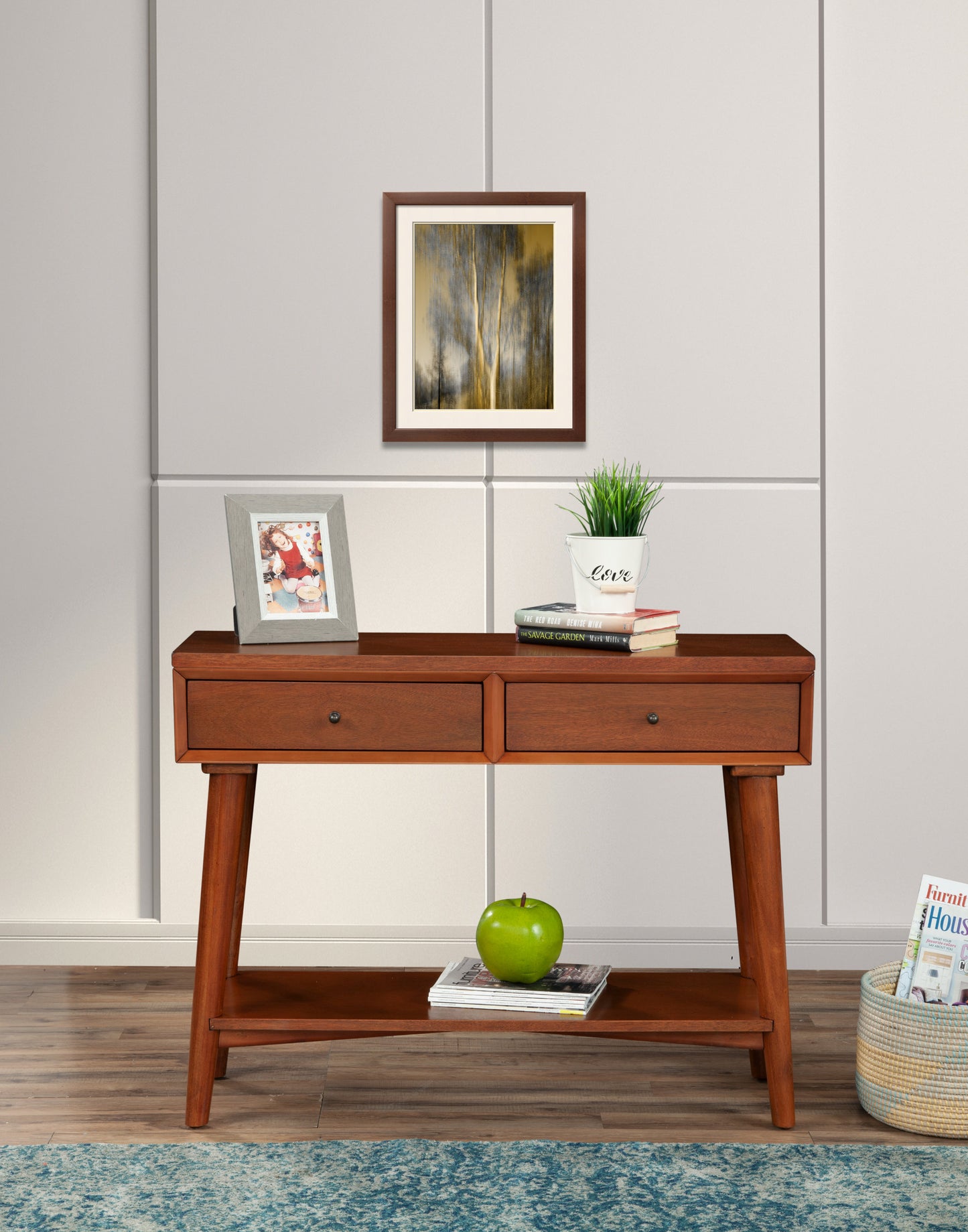 Flynn Console Table, Chestnut