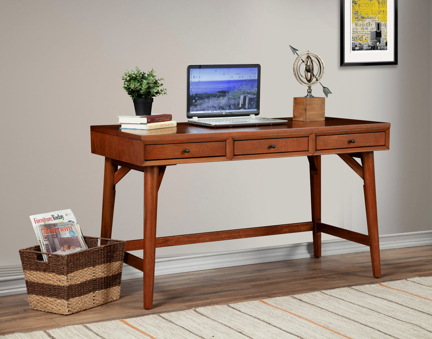 Flynn Large Desk, Chestnut