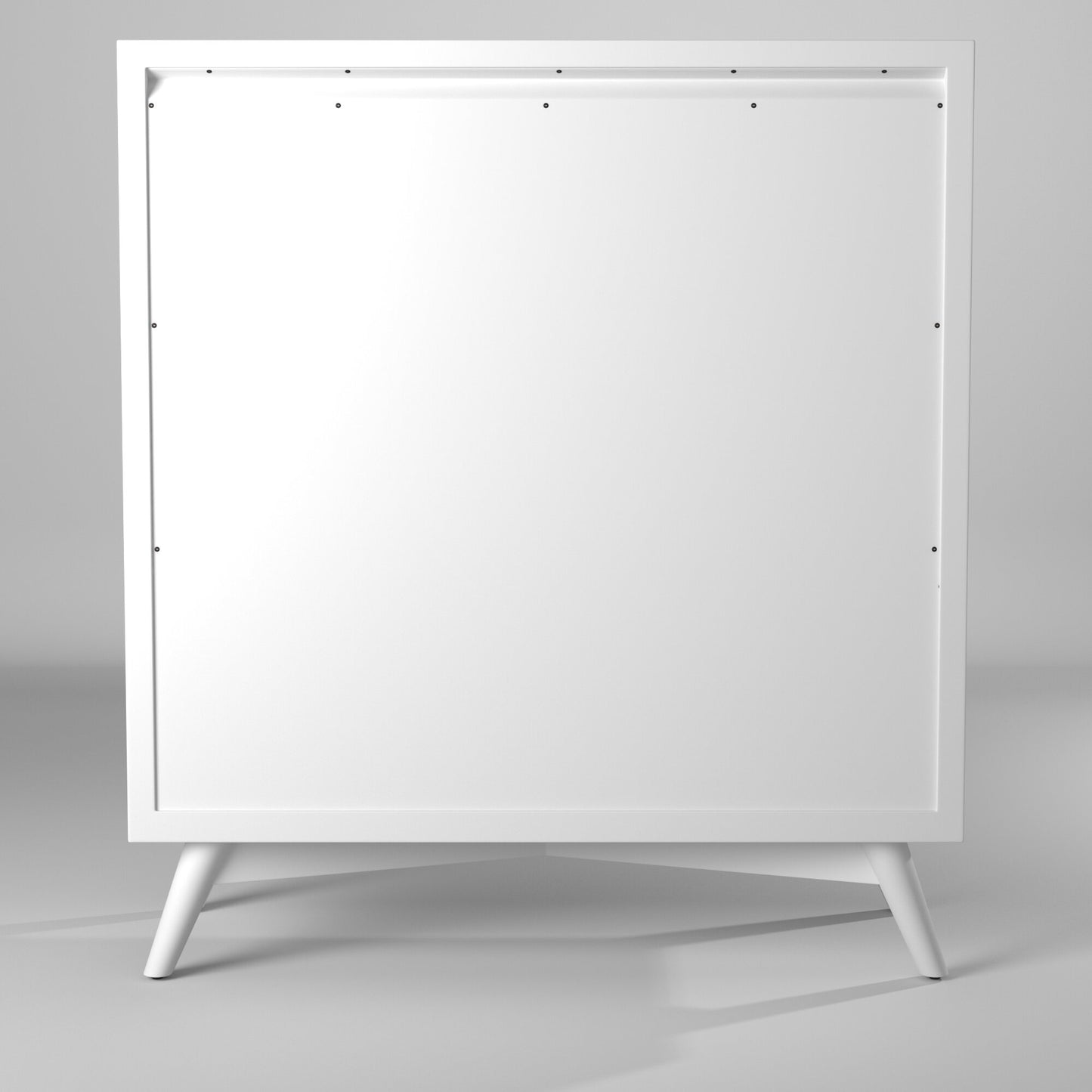 Flynn Mid Century Modern 4 Drawer Multifunction Chest w/Pull Out Tray, White