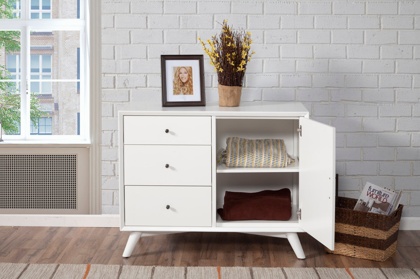 Flynn Accent Cabinet, White
