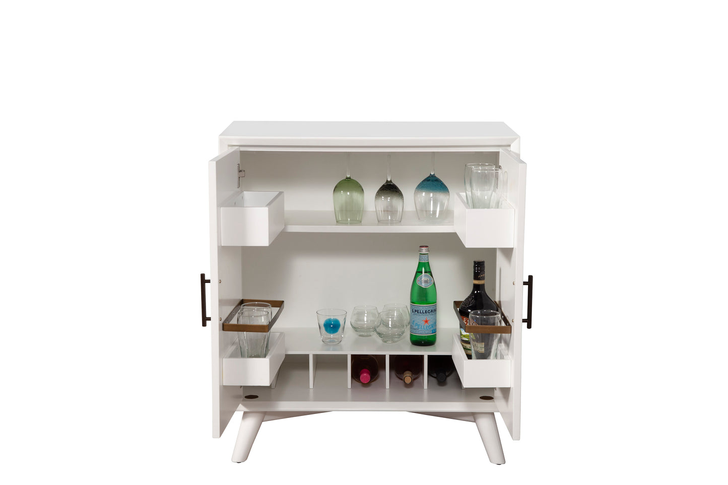 Flynn Small Bar Cabinet, White