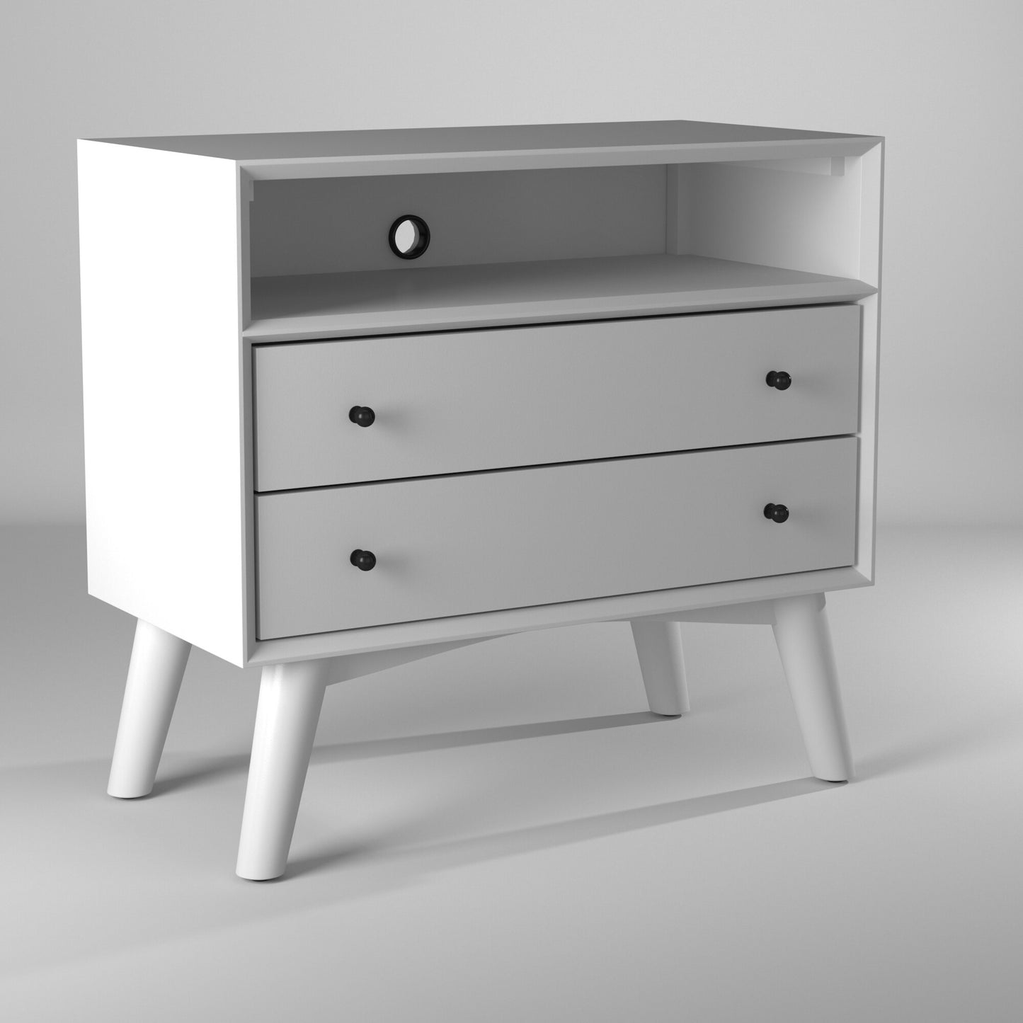 Flynn Large Nightstand, White