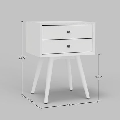 Flynn Small Nightstand, White