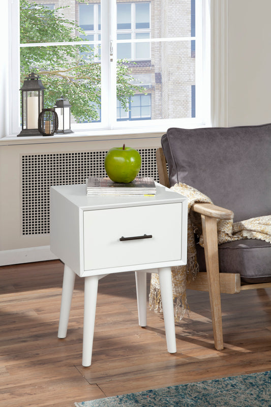 Flynn End Table, White