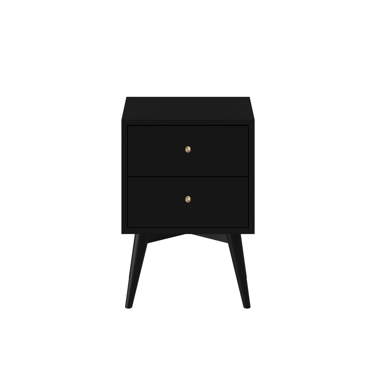 Flynn Mid Century Modern 7 Drawer Dresser, Black