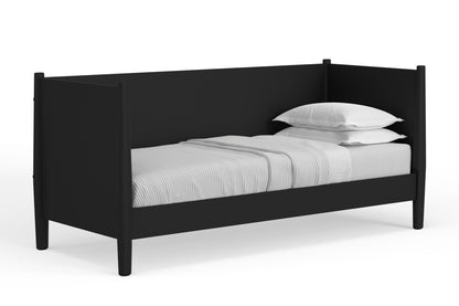 Flynn Mid Century Modern Twin Size Day Bed, Black