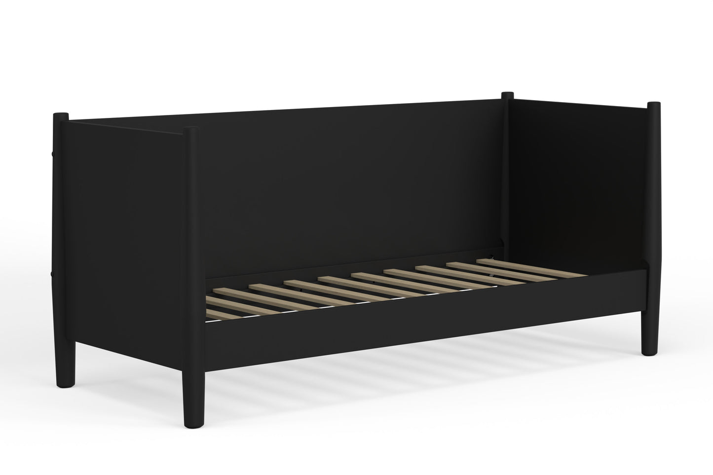 Flynn Mid Century Modern Twin Size Day Bed, Black