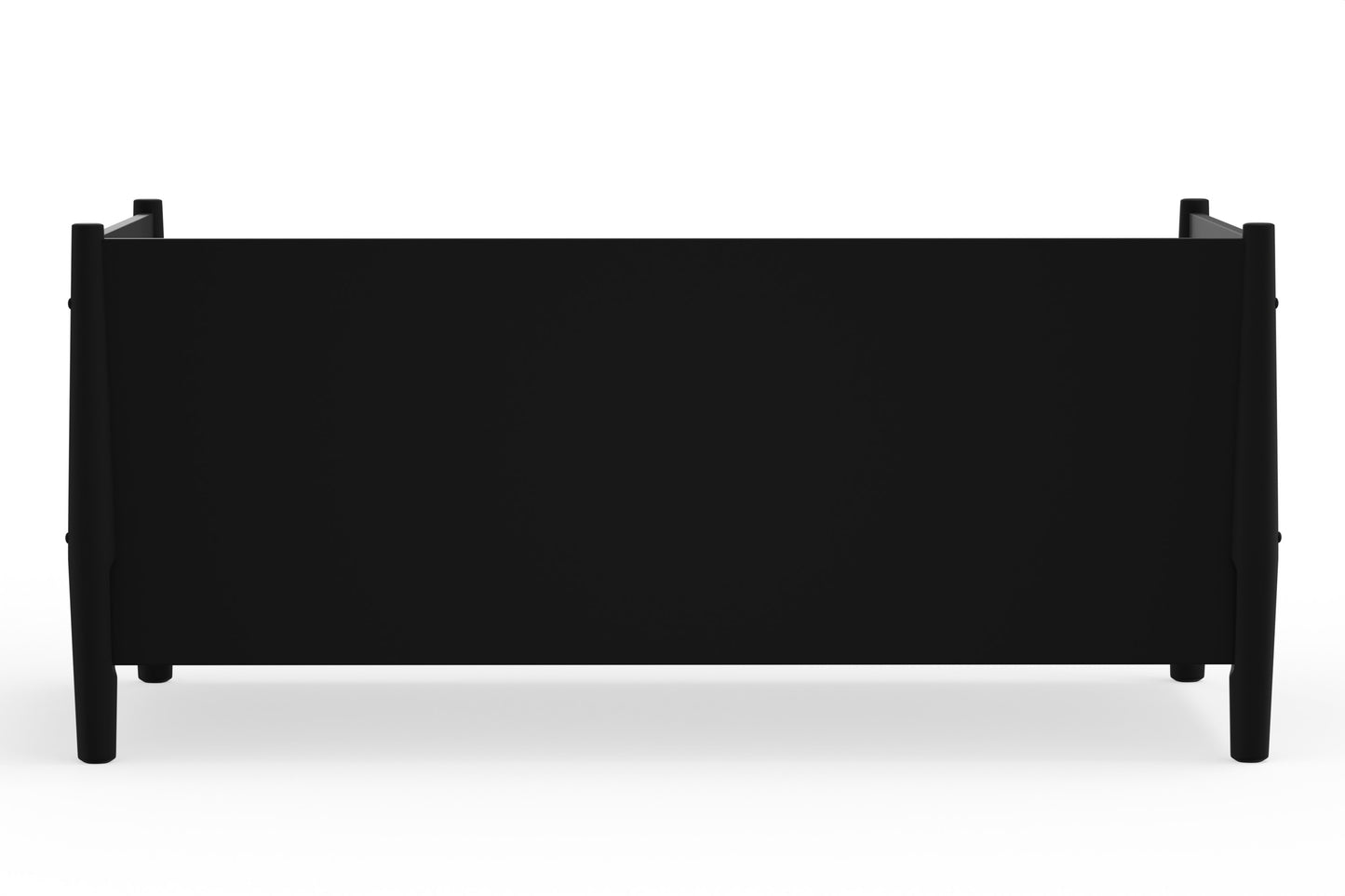 Flynn Mid Century Modern Twin Size Day Bed, Black