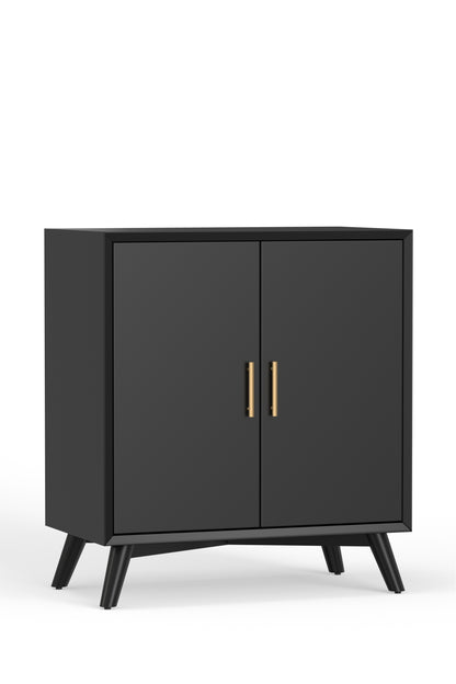 Flynn Small Bar Cabinet, Black