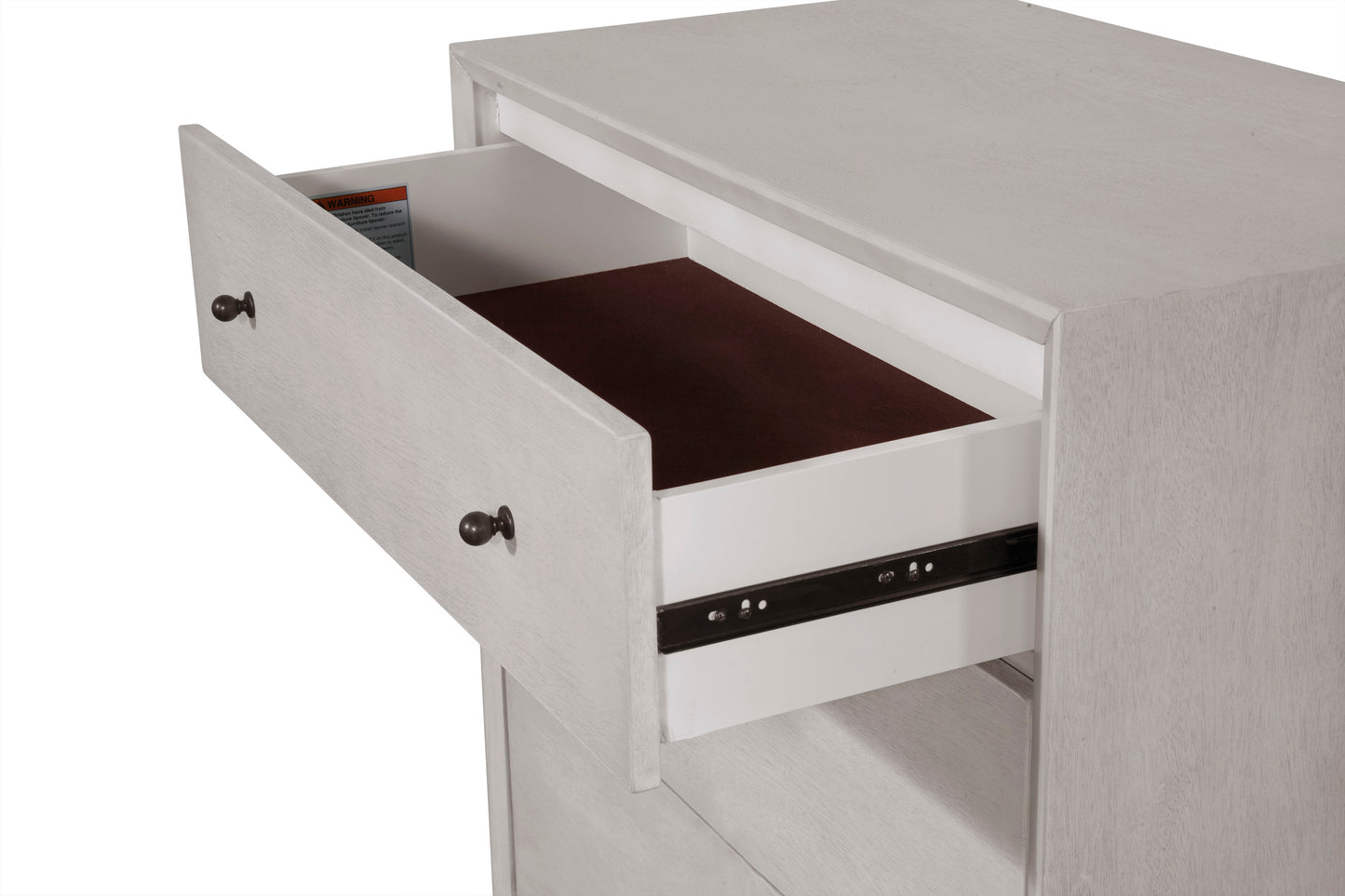 Flynn Mid Century Modern 3 Drawer Small Chest, Gray