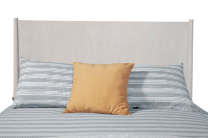 Flynn Mid Century Modern Full Size Panel Bed, Gray