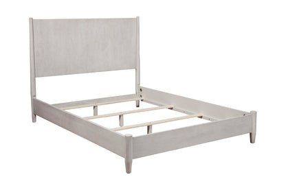 Flynn Mid Century Modern Full Size Panel Bed, Gray
