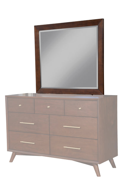 Flynn Mid Century Modern Mirror, Walnut