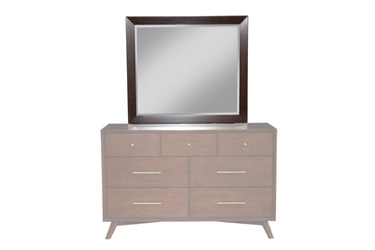 Flynn Mid Century Modern Mirror, Walnut