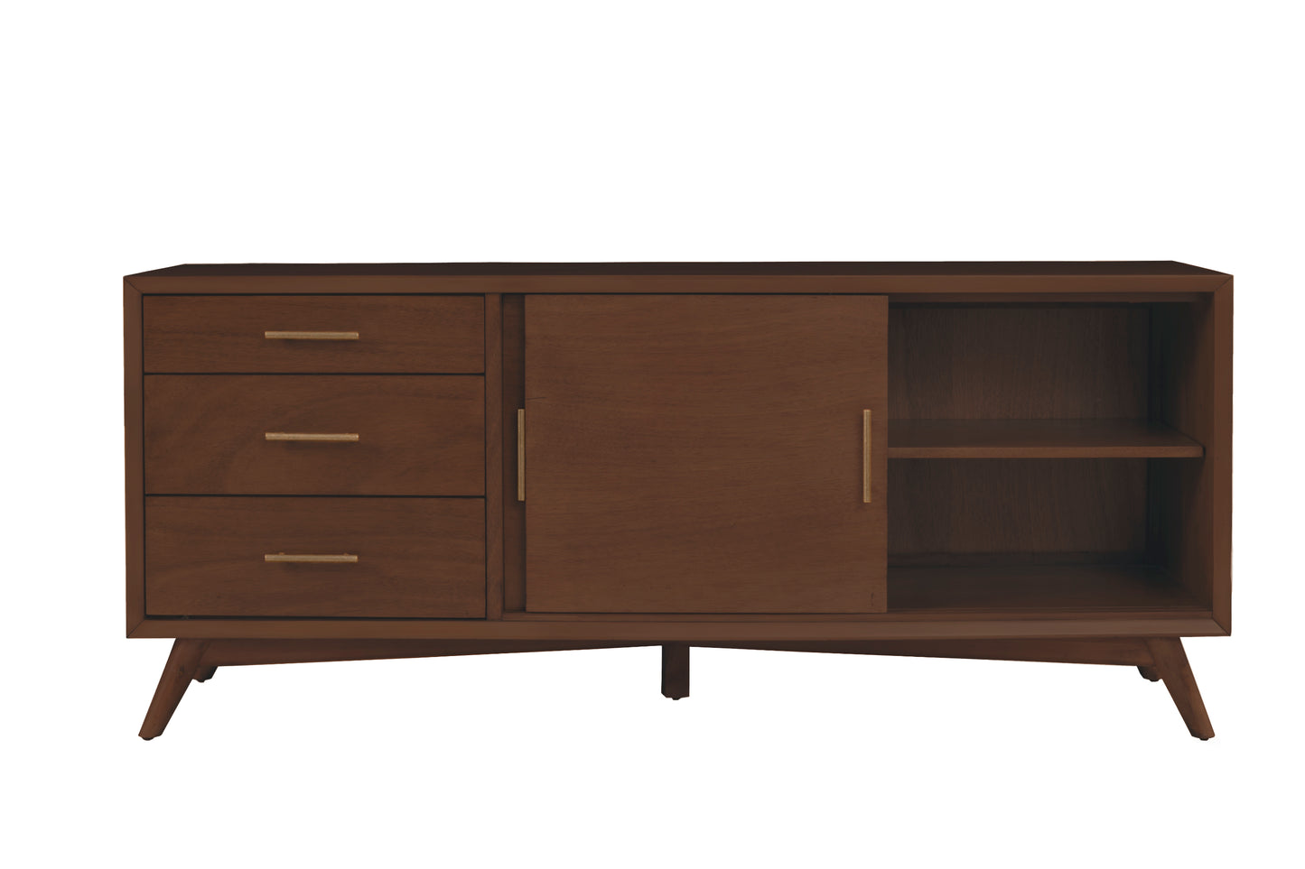Flynn Large TV Console, Walnut
